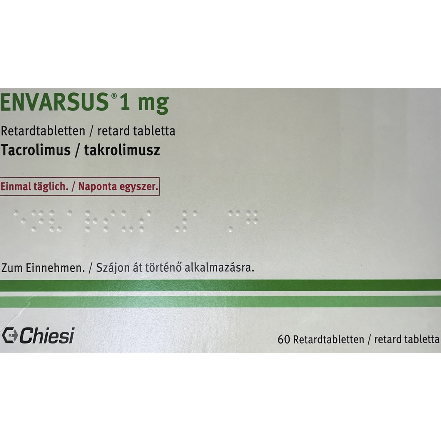 Енварсус таблетки пролонгированої дії по 1 мг упаковка 60 шт